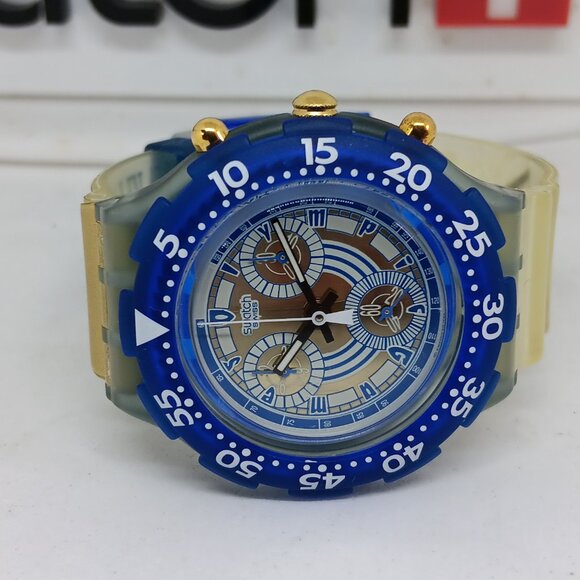 VINTAGE 1995 Swatch Scuba 200 SBZ102 "Nikiphoros" 38mm Swiss Made Watch NOS - Picture 5 of 11